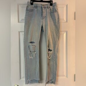 PacSun High Rise Vintage Lightwash Distressed Blue Jeans